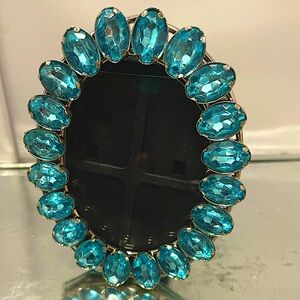 Twos company rhinestone picture frame